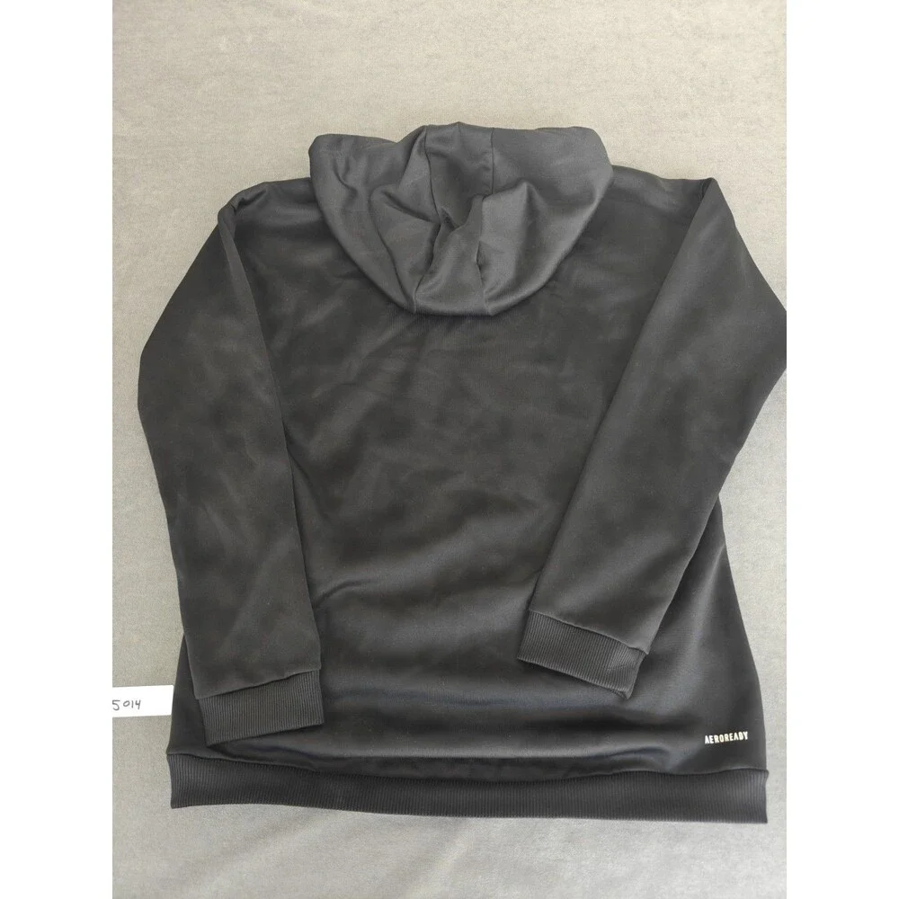 Adidas Hoodie Men's Small Black Pullover Logo Sweatshirt Fleece Lined